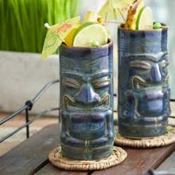 Tuxton GZ4-160 Pine 16 Oz. Ceramic Tiki Mug - 12/Pack