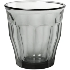 Duralex 1027HB06 Picardie Gris 8.75 Oz. Stackable Gray Glass Tumbler - 72/Case