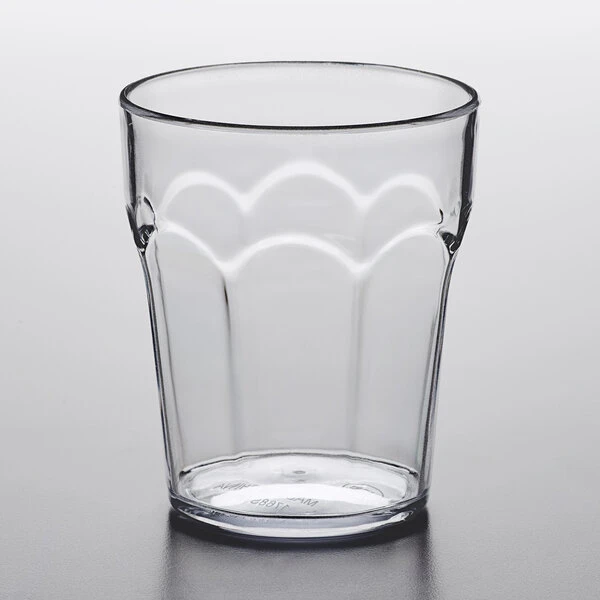 Choice 8 Oz. Clear SAN Plastic Paneled Tumbler - 12/Pack 2 Choice 8 Oz. Clear SAN Plastic Paneled Tumbler - 12/Pack - Image 2