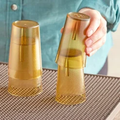 Choice 5 Oz. Amber SAN Plastic Pebbled Tumbler - 12/Pack -Vidivi shop 2162859