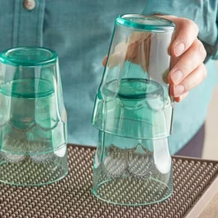 Choice 9 Oz. Green SAN Plastic Paneled Tumbler - 12/Pack -Vidivi shop 2163158