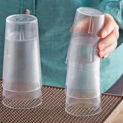 Choice 8 Oz. Clear SAN Plastic Pebbled Tumbler - 12/Pack -Vidivi shop 2163233