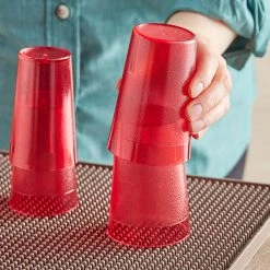 Choice 8 Oz. Red SAN Plastic Pebbled Tumbler - 12/Pack -Vidivi shop 2163241