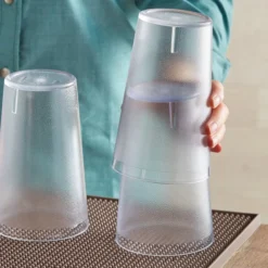 Choice 32 Oz. Clear SAN Plastic Pebbled Tumbler - 12/Pack -Vidivi shop 2164080
