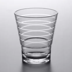 GET Enterprises GET SW-1712-CL Cirq 12 Oz. SAN Plastic Stackable Double Rocks / Old Fashioned - 24/Case