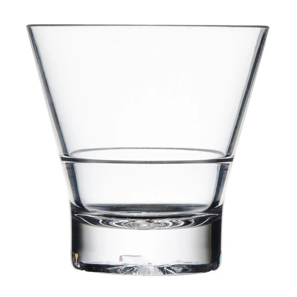 Thunder Group PLTHRG210C 10 Oz. Plastic Starburst Rocks / Old Fashioned Glass 2 Thunder Group PLTHRG210C 10 Oz. Plastic Starburst Rocks / Old Fashioned Glass - Image 2