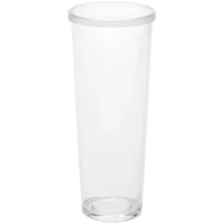 American Metalcraft 24 Oz. Reusable Clear Plastic Tumbler With Lid PTL24