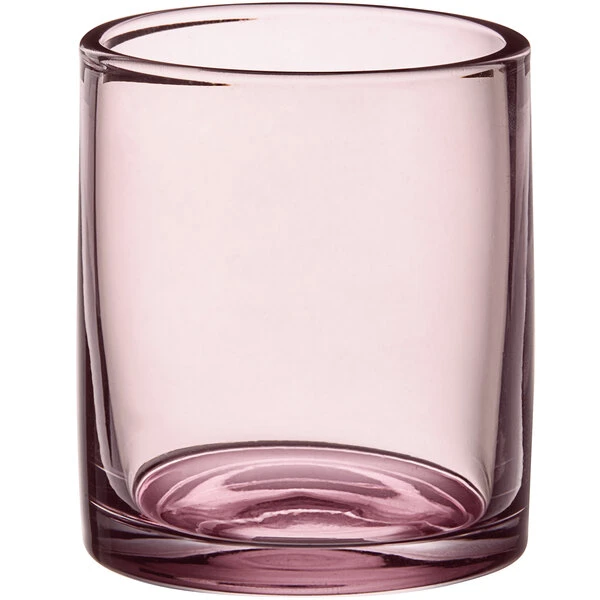 Acopa Pangea 10 Oz. Mauve Rocks / Old Fashioned Glass - 12/Case 2 Acopa Pangea 10 Oz. Mauve Rocks / Old Fashioned Glass - 12/Case - Image 2