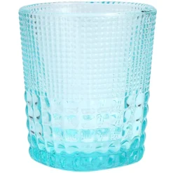 Fortessa Tableware Solutions Fortessa Malcolm 11.5 Oz. Pool Blue Rocks / Double Old Fashioned Glass - 24/Case