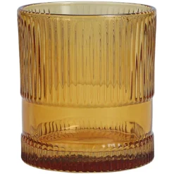 Fortessa Tableware Solutions Fortessa NoHo 9.85 Oz. Amber Rocks / Double Old Fashioned Glass - 4/Case