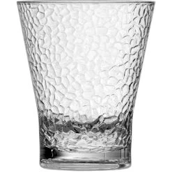 Fortessa Tableware Solutions Fortessa Outside 10 Oz. Hammered Tritan Plastic Juice Glass - 24/Case