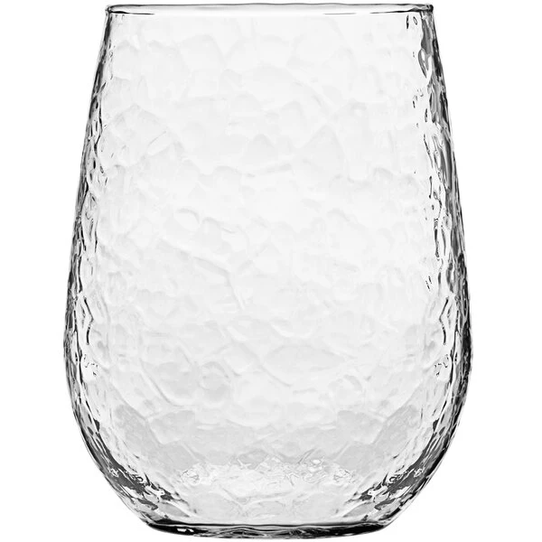 Libbey 17 Oz. Molten Hammered Stemless Wine Glass - 12/Case 1 Libbey 17 Oz. Molten Hammered Stemless Wine Glass - 12/Case