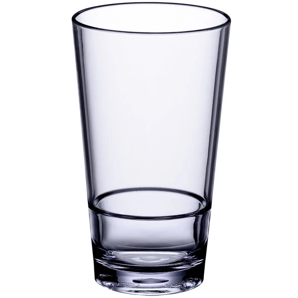 Choice 16 Oz. SAN Plastic Stackable Mixing / Pint Glass 2 Choice 16 Oz. SAN Plastic Stackable Mixing / Pint Glass - Image 2