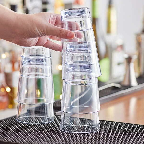 Choice 16 Oz. SAN Plastic Stackable Mixing / Pint Glass 3 Choice 16 Oz. SAN Plastic Stackable Mixing / Pint Glass - Image 3
