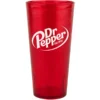 GET Enterprises GET 6624-R-DR 24 Oz. Red Dr. Pepper® SAN Plastic Pebbled Tumbler - 72/Case