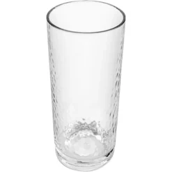 GET Enterprises GET Hammered 14 Oz. SAN Plastic Collins Glass - 24/Case