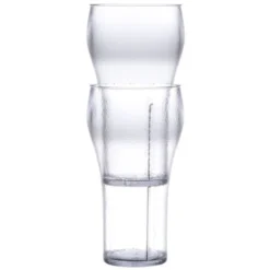 GET Enterprises GET 7716-1-CL Bell 16 Oz. Clear Customizable SAN Plastic Pebbled Soda Glass - 72/Case -Vidivi shop 245561