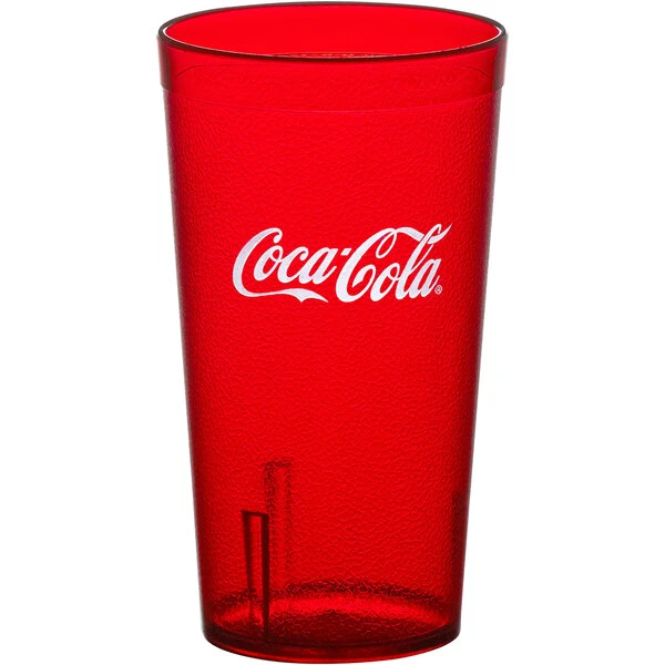 Carlisle 52163550D Stackable 16 Oz. Ruby Coca-Cola® SAN Plastic Tumbler - 72/Case 2 Carlisle 52163550D Stackable 16 Oz. Ruby Coca-Cola® SAN Plastic Tumbler - 72/Case - Image 2