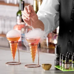 Flavour Blaster 5 Oz. Ice Cream Cone Cocktail Glass With Stands - 2/Pack -Vidivi shop 2468164