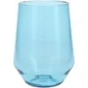 Fortessa Tableware Solutions Fortessa Sole 19 Oz. Blue Ether Tritan Plastic Stemless Wine Glass - 12/Case