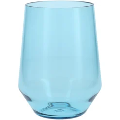 Fortessa Tableware Solutions Fortessa Sole 19 Oz. Blue Ether Tritan Plastic Stemless Wine Glass - 12/Case