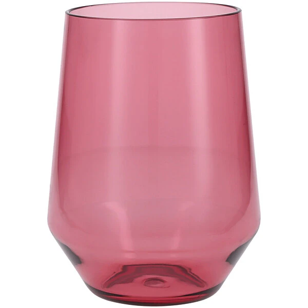 Fortessa Tableware Solutions Fortessa Sole 19 Oz. Rose Tritan Plastic Stemless Wine Glass - 12/Case 1 Fortessa Tableware Solutions Fortessa Sole 19 Oz. Rose Tritan Plastic Stemless Wine Glass - 12/Case