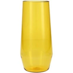 Fortessa Tableware Solutions Fortessa Sole 18 Oz. Yellow Sun Tritan Plastic Beverage Glass - 12/Case