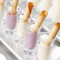 GET Enterprises GET SW-1431-1-CL 1 Oz. Customizable SAN Plastic Shooter / Dessert Shot Glass - 48/Case