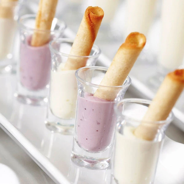 GET Enterprises GET SW-1431-1-CL 1 Oz. Customizable SAN Plastic Shooter / Dessert Shot Glass - 48/Case 1 GET Enterprises GET SW-1431-1-CL 1 Oz. Customizable SAN Plastic Shooter / Dessert Shot Glass - 48/Case