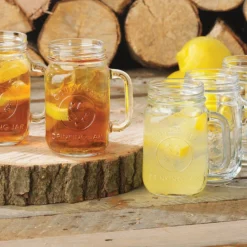 Libbey 97085 16 Oz. County Fair Drinking Jar / Mason Jar With Handle - 12/Case -Vidivi shop 270131
