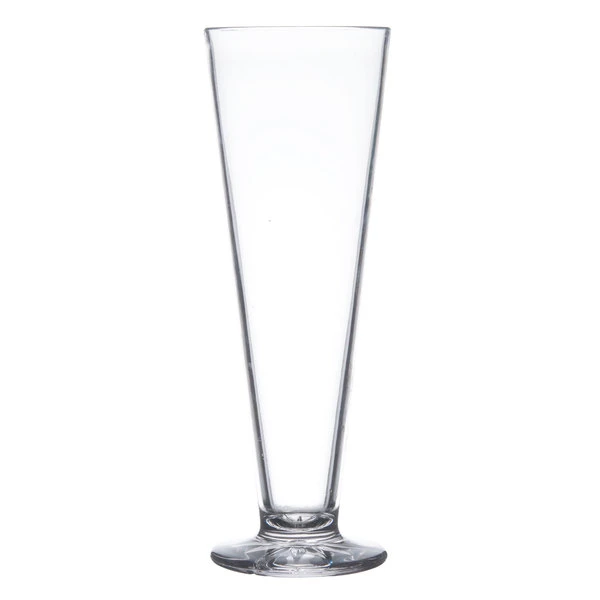 Thunder Group PLTHPS013C 13 Oz. Plastic Footed Pilsner Glass 2 Thunder Group PLTHPS013C 13 Oz. Plastic Footed Pilsner Glass - Image 2