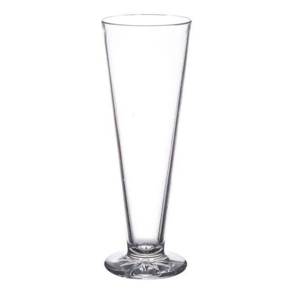 Thunder Group PLTHPS013C 13 Oz. Plastic Footed Pilsner Glass 3 Thunder Group PLTHPS013C 13 Oz. Plastic Footed Pilsner Glass - Image 3