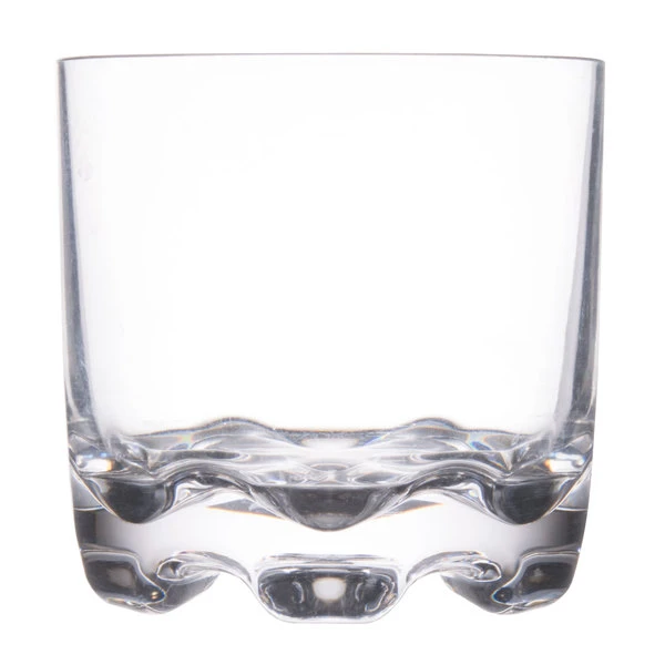 Thunder Group PLTHRG008C 8.5 Oz. Plastic Heavy Base Classic Rocks / Old Fashioned Glass 2 Thunder Group PLTHRG008C 8.5 Oz. Plastic Heavy Base Classic Rocks / Old Fashioned Glass - Image 2