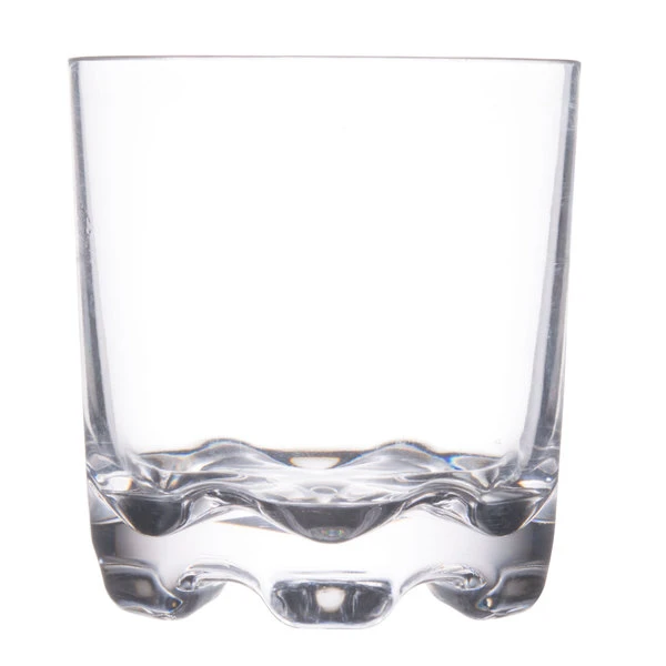 Thunder Group PLTHRG010C 10 Oz. Plastic Heavy Base Classic Rocks / Old Fashioned Glass 2 Thunder Group PLTHRG010C 10 Oz. Plastic Heavy Base Classic Rocks / Old Fashioned Glass - Image 2