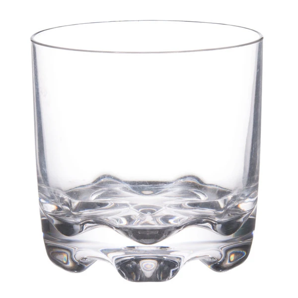 Thunder Group PLTHRG008C 8.5 Oz. Plastic Heavy Base Classic Rocks / Old Fashioned Glass 3 Thunder Group PLTHRG008C 8.5 Oz. Plastic Heavy Base Classic Rocks / Old Fashioned Glass - Image 3