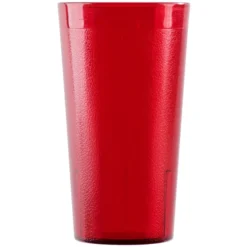 Cambro 1600P156 Colorware 16.4 Oz. Ruby Red Customizable SAN Plastic Tumbler - 6/Pack -Vidivi shop 805193