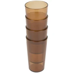 Cambro 1200P153 Colorware 12.6 Oz. Amber Customizable SAN Plastic Tumbler - 6/Pack -Vidivi shop 837248