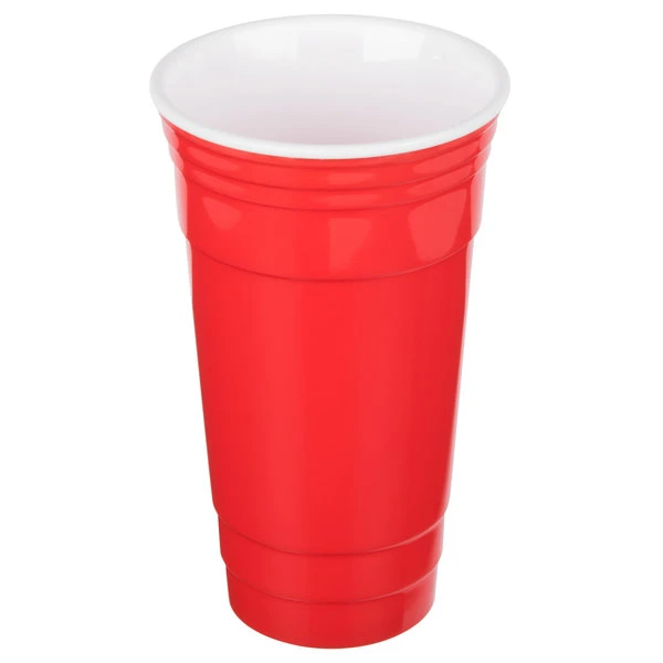 GET Enterprises GET SC-32-R To-Go 32 Oz. Red Customizable Plastic Reusable Tumbler - 24/Case 2 GET Enterprises GET SC-32-R To-Go 32 Oz. Red Customizable Plastic Reusable Tumbler - 24/Case - Image 2
