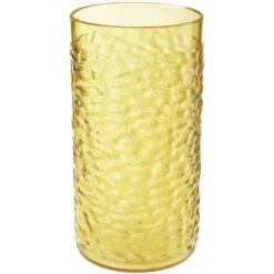 GET Enterprises GET 3316-Y Waikiki 16 Oz. Yellow Customizable SAN Plastic Hammered Tumbler - 72/Case