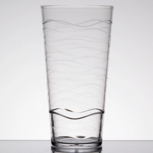 GET Enterprises GET SW-1477-CL Stream 20 Oz. Clear SAN Plastic Tumbler - 24/Case 2 GET Enterprises GET SW-1477-CL Stream 20 Oz. Clear SAN Plastic Tumbler - 24/Case - Image 2